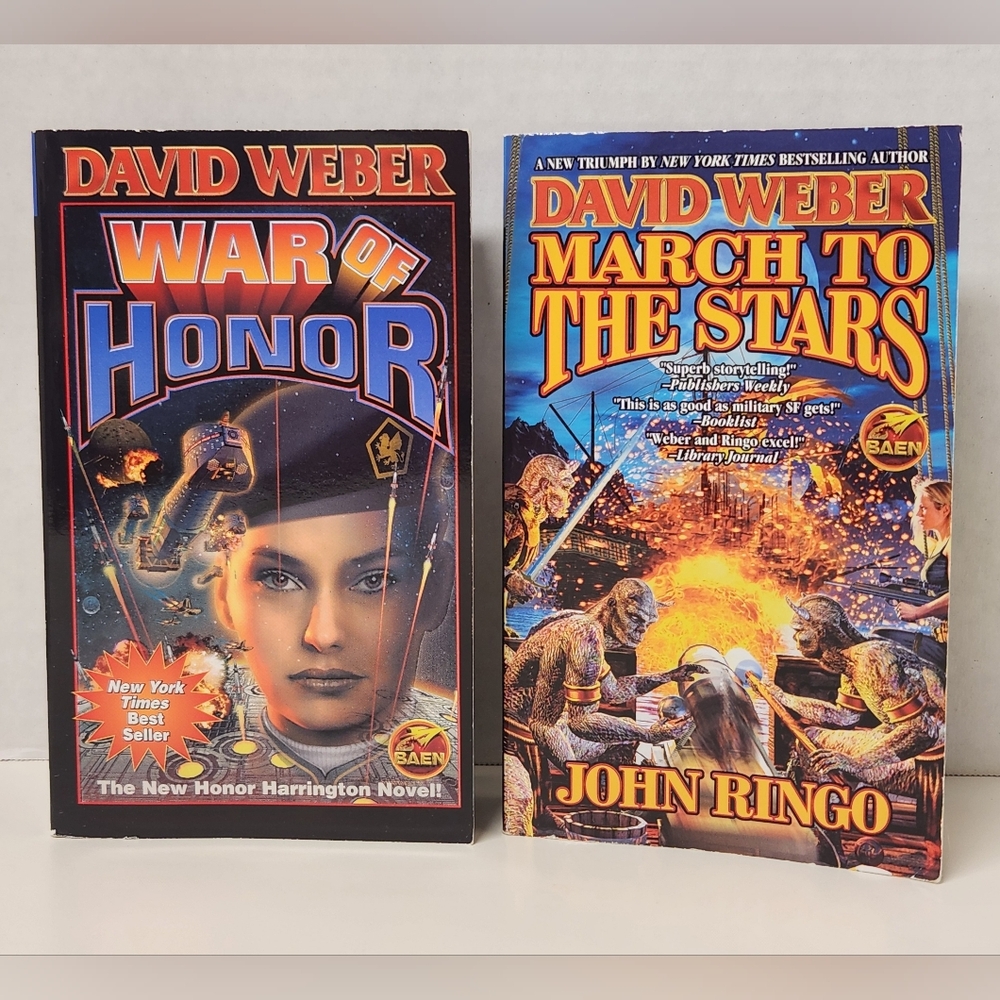 Bundle of 2 David Weber Science Fiction Paperback Books